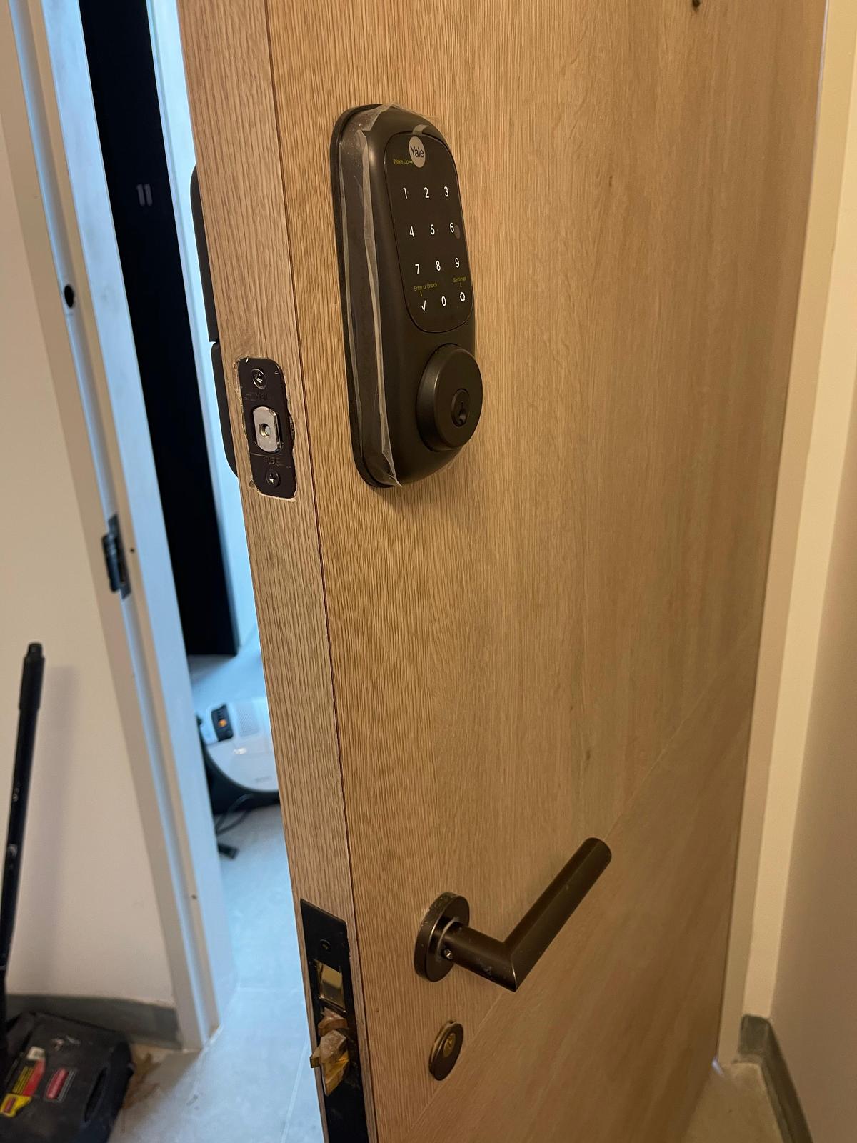 Yale smart lock keypad installation NYC